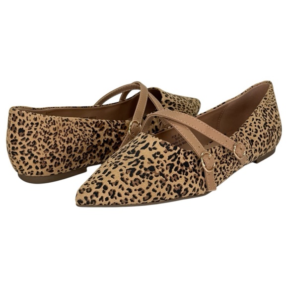 Journee Collection Patricia Leopard Womens Flats Size 9.5W - Picture 9 of 10